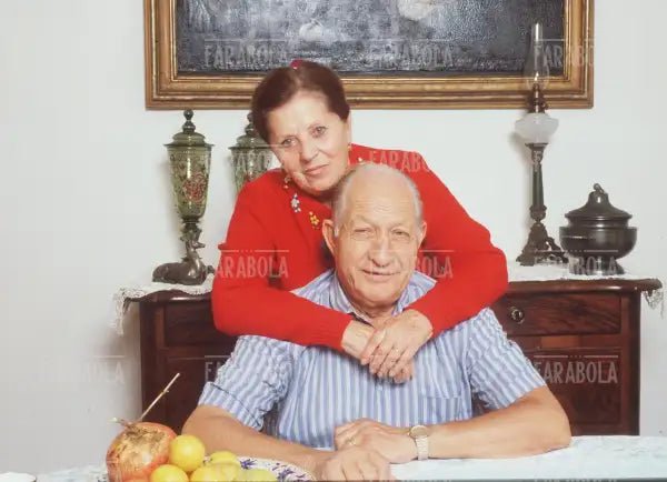 Gino Bartali con la moglie Adriana, 1990 - Farabola Immagine digitale