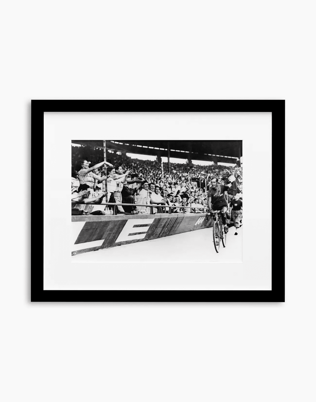 Gino Bartali, Tour de France 1948 — stampa fine art con cornice nera