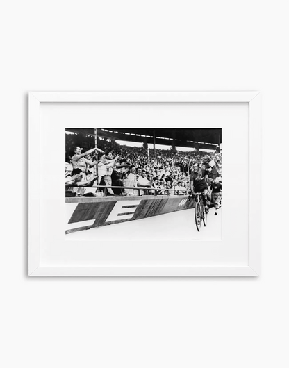 Gino Bartali, Tour de France 1948 — stampa fine art con cornice bianca