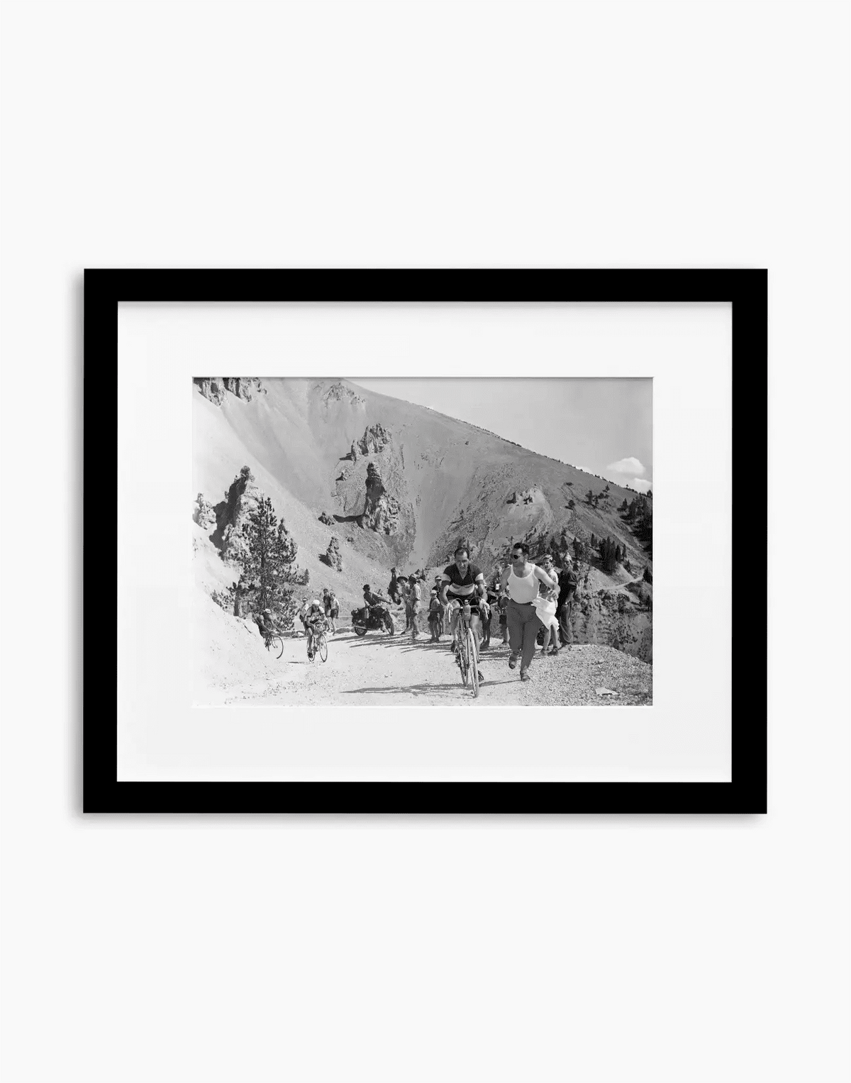 Gino Bartali, Tour de France 1953 — stampa fine art con cornice nera