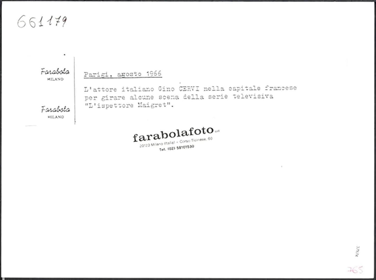 Gino Cervi a Parigi 1966 Ft 37874 - Stampa 24x18 cm - Farabola Stampa ai sali d'argento