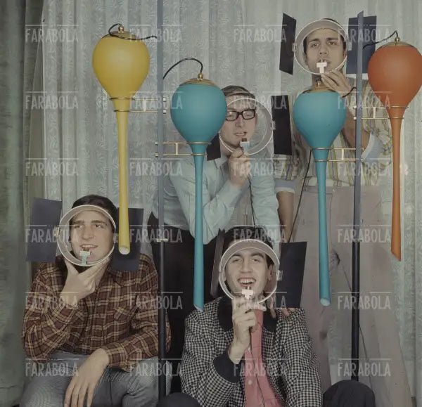 Gino Santercole, Lorenzo Pilat, Ico Cerutti e Adriano Celentano, 1966 - Farabola Immagine digitale