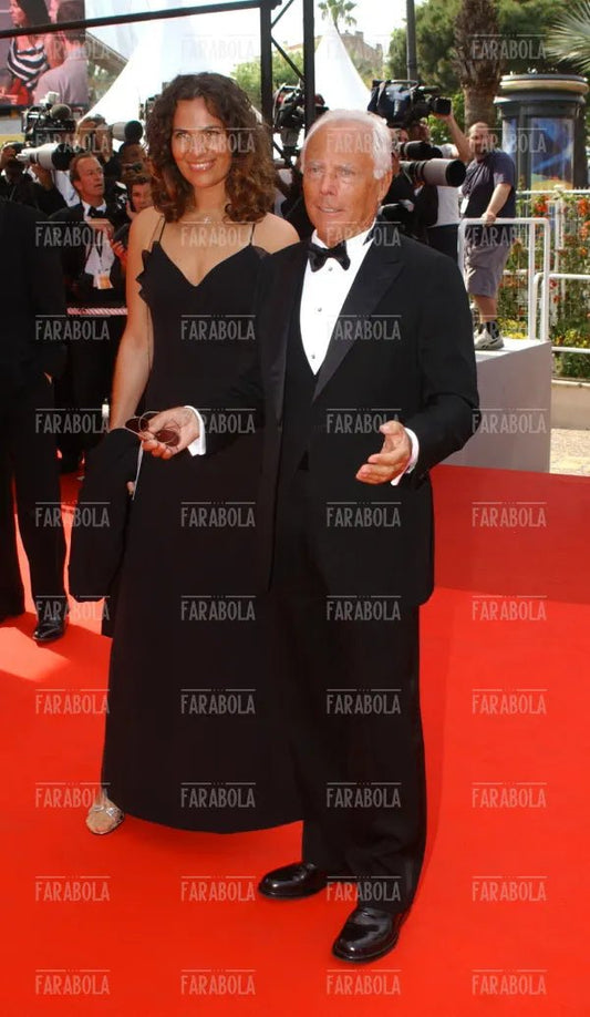 Giorgio Armani con la nipote Roberta, Festival di Cannes, 2002 - Farabola Immagine digitale