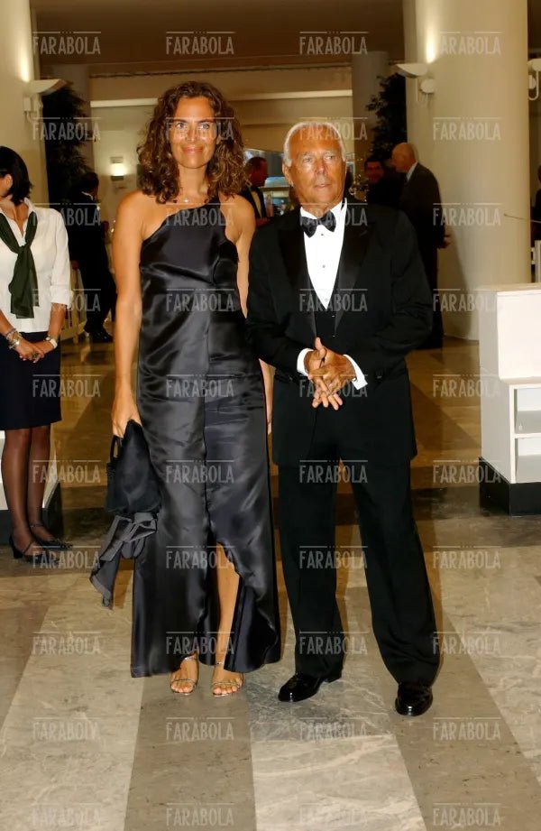 Giorgio Armani con la nipote Roberta, Festival di Venezia, 2002 - Farabola Immagine digitale
