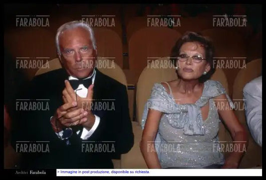 Giorgio Armani e Claudia Cardinale, Festival di Venezia, 1998 - Farabola Immagine digitale