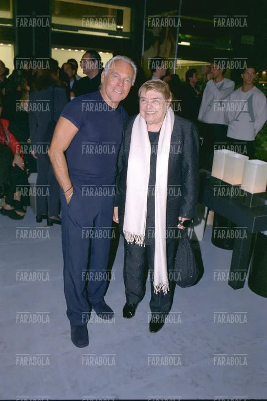 Giorgio Armani e Fernanda Pivano, Milano, 2000 - Farabola Immagine digitale