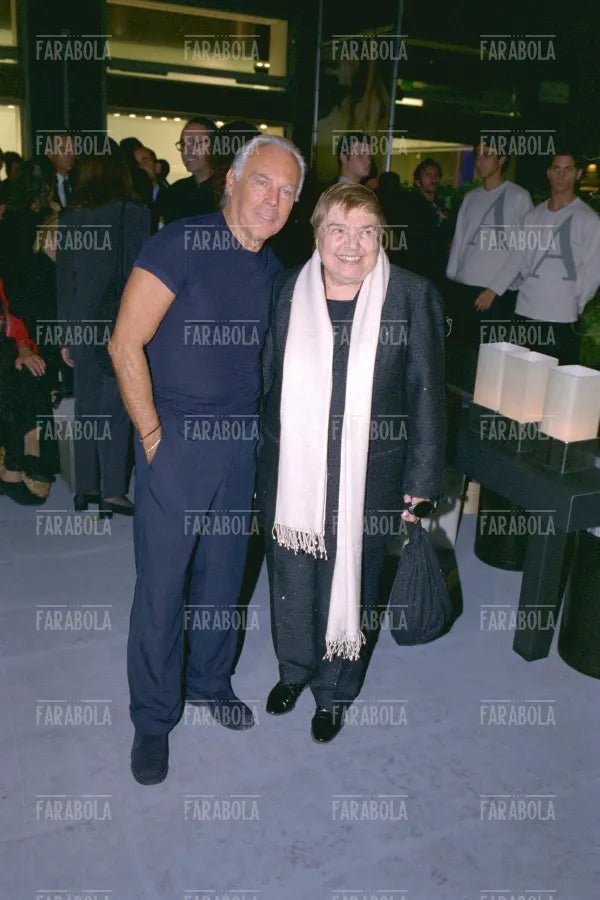 Giorgio Armani e Fernanda Pivano, Milano, 2000 - Farabola Immagine digitale
