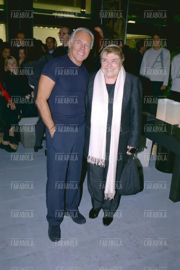 Giorgio Armani e Fernanda Pivano, Milano, 2000 - Farabola Immagine digitale