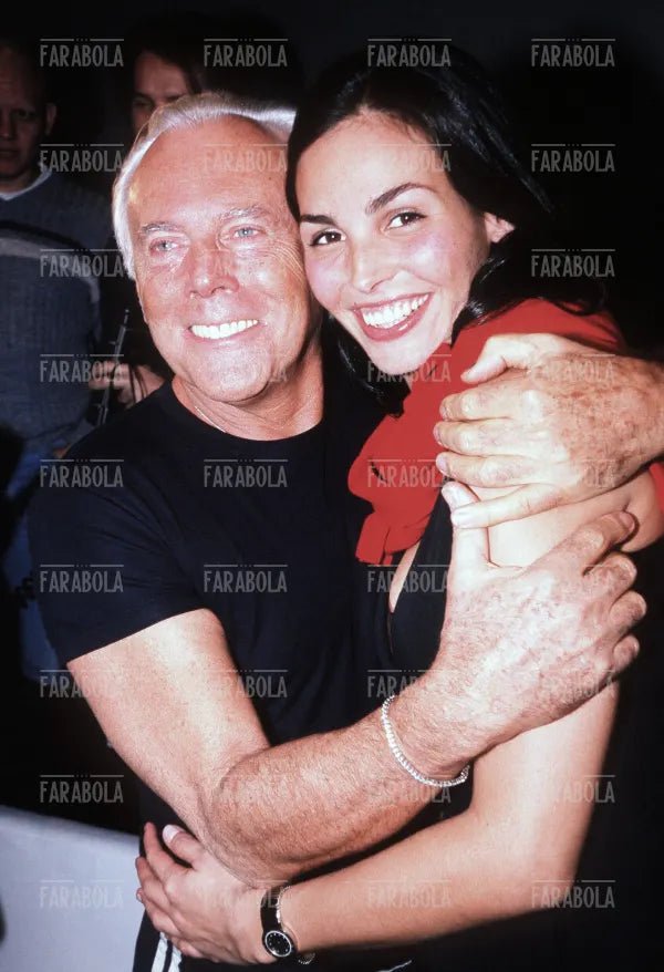 Giorgio Armani e Ines Sastre, Milano, 2000 - Farabola Immagine digitale