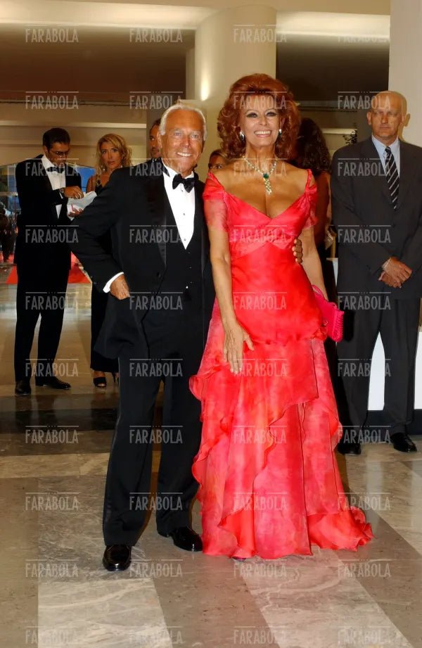 Giorgio Armani e Sophia Loren, Festival di Venezia, 2002 - Farabola Immagine digitale
