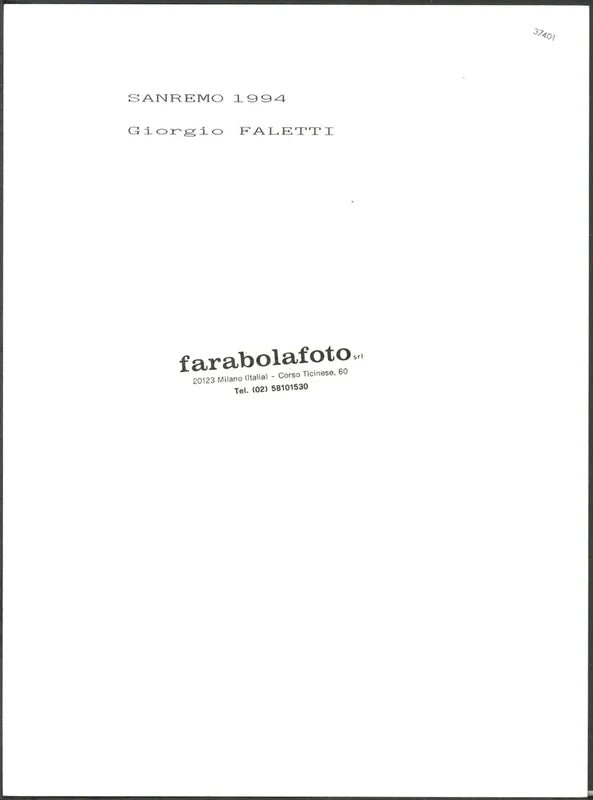 Giorgio Faletti Festival di Sanremo 1994 Ft 37401 - Stampa 24x18 cm - Farabola Stampa ai sali d'argento