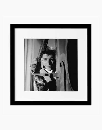 Giorgio Gaber, 1961 — stampa fine art con cornice nera