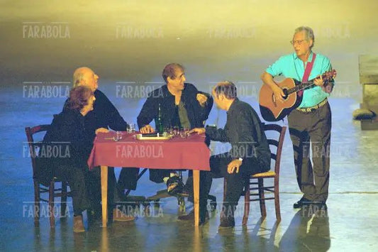 Giorgio Gaber, Dario Fo, Adriano Celentano, Antonio Albanese ed Enzo Jannacci, 125 milioni di caz..te, 2001 - Farabola Immagine digitale
