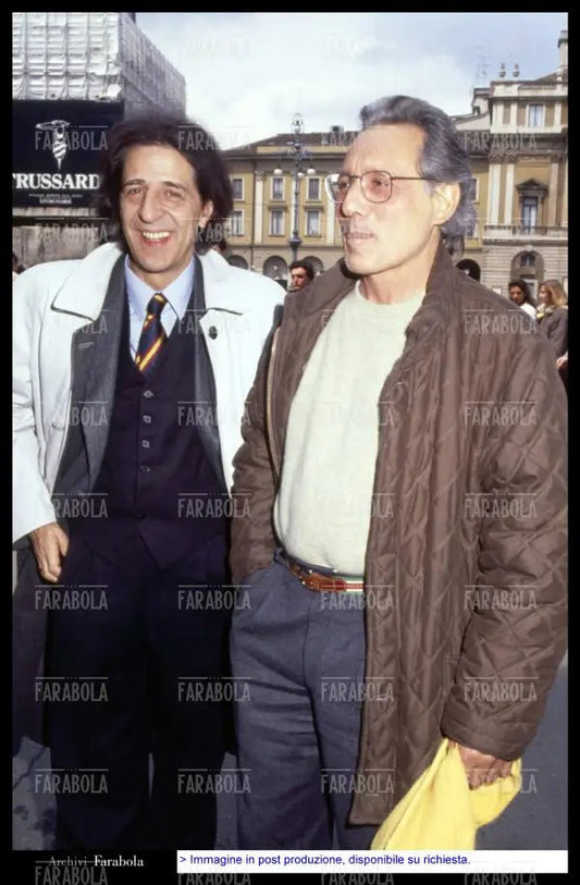 Giorgio Gaber ed Enzo Jannacci, Milano, 1993 - Farabola Immagine digitale