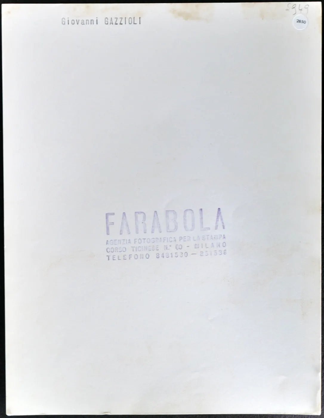 Giovanni Gazzioli Cuoco anni 60 Ft 2850 - Stampa 21x27 cm - Farabola Stampa ai sali d'argento