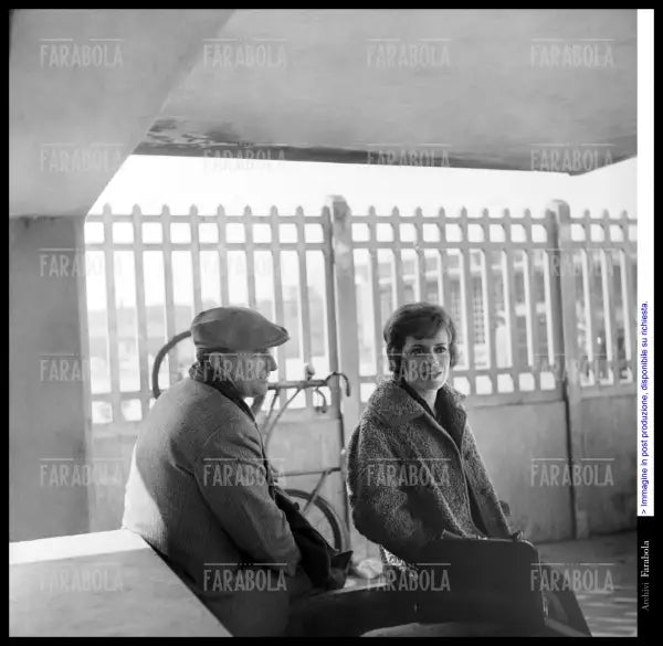 Giovanni Testori e Franca Valeri, Milano, 1960 - Farabola Immagine digitale