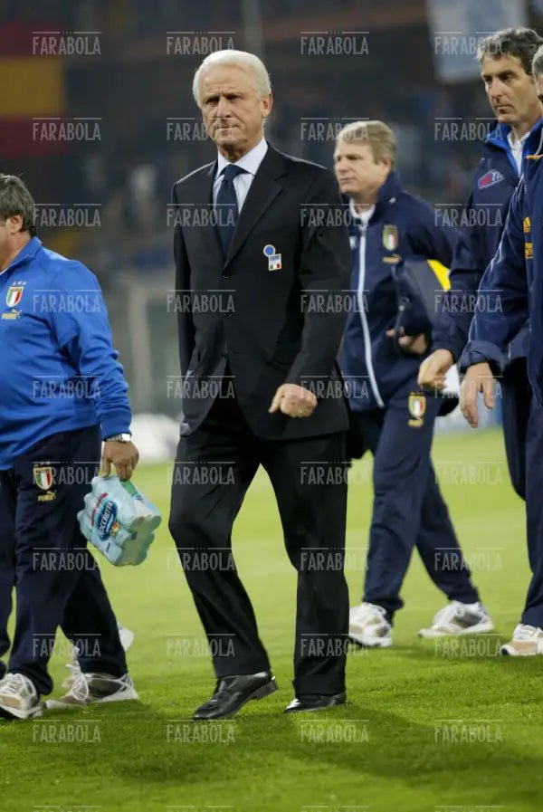 Giovanni Trapattoni, amichevole Italia vs Spagna, 2004 - Farabola Immagine digitale