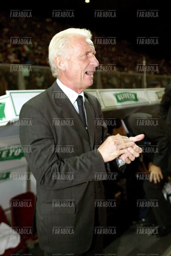 Giovanni Trapattoni ct della nazionale, Italia vs Azerbaijan, 2003 - Farabola Immagine digitale