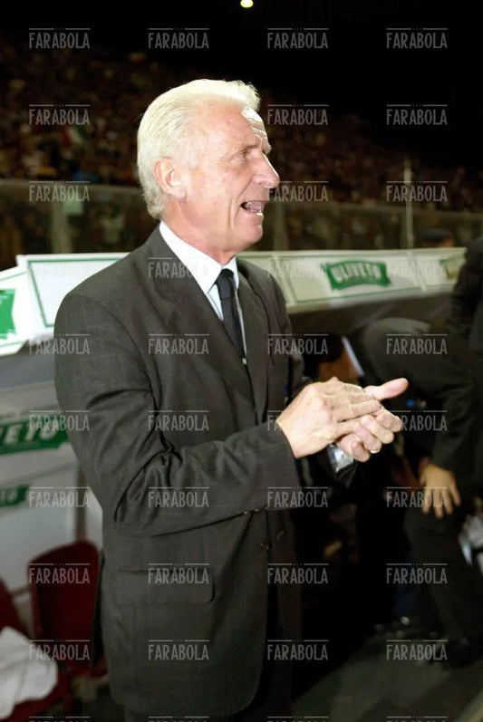 Giovanni Trapattoni ct della nazionale, Italia vs Azerbaijan, 2003 - Farabola Immagine digitale