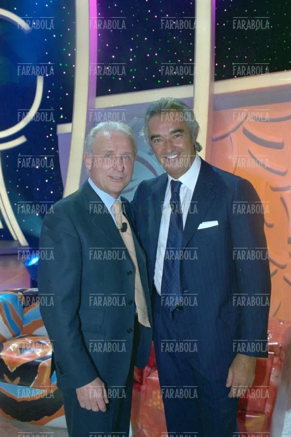 Giovanni Trapattoni e Flavio Briatore, Scherzi a parte, 2002 - Farabola Immagine digitale