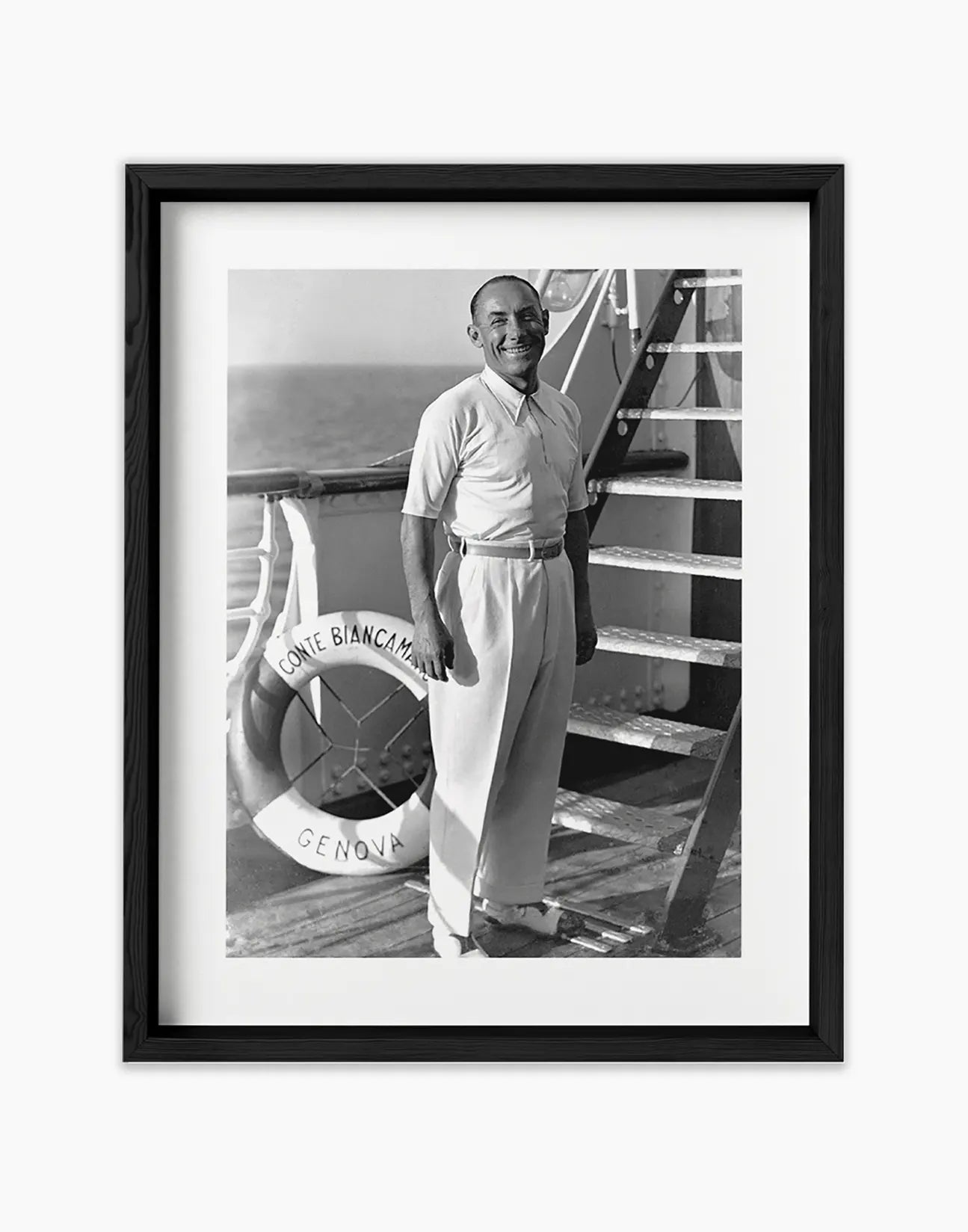 Girardengo sul transatlantico Conte Biancamano, 1932 - Farabola Fotografia