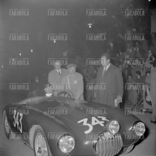 Giulio Cabianca su Osca 1500 cc, Mille Miglia, 1954 - Farabola Immagine digitale