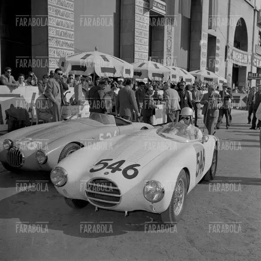 Giulio Cabianca su Osca MT 4 1500 cc, Mille Miglia, 1955 - Farabola Immagine digitale