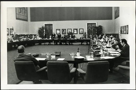 Giunta Coni per elezione presidente 1987 Ft 5352 - Stampa 20x30 cm - Farabola Stampa ai sali d'argento