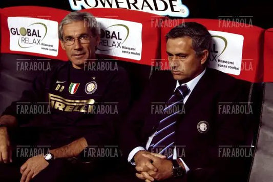 Giuseppe Baresi e José Mourinho, Milan-Inter, 2008 - Farabola Immagine digitale