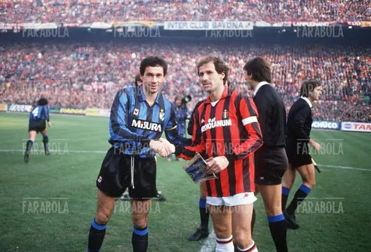 Giuseppe e Franco Baresi, Milan-Inter, 1989 - Farabola Immagine digitale