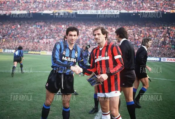 Giuseppe e Franco Baresi, Milan-Inter, 1989 - Farabola Immagine digitale