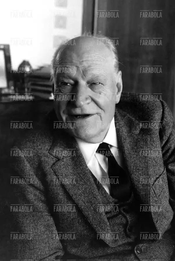 Giuseppe Ungaretti nella sua casa, Roma, 1963 - Farabola Immagine digitale