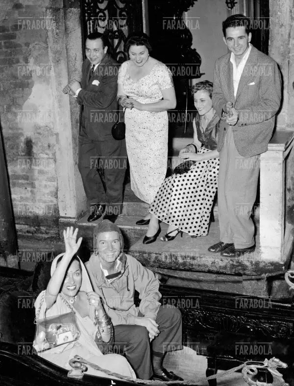 Gloria Swanson e Carl Blackwell, Venezia, 1954 - Farabola Immagine digitale