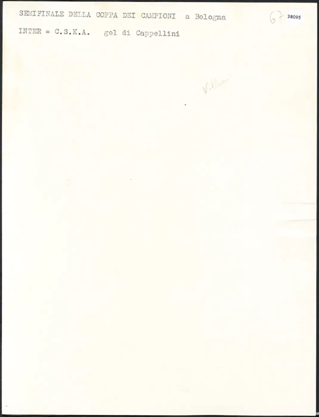 Gol di Cappellini Coppa dei Campioni Inter vs CSKA 1967 Ft 38095 - Stampa 24x18 cm - Farabola Stampa ai sali d'argento