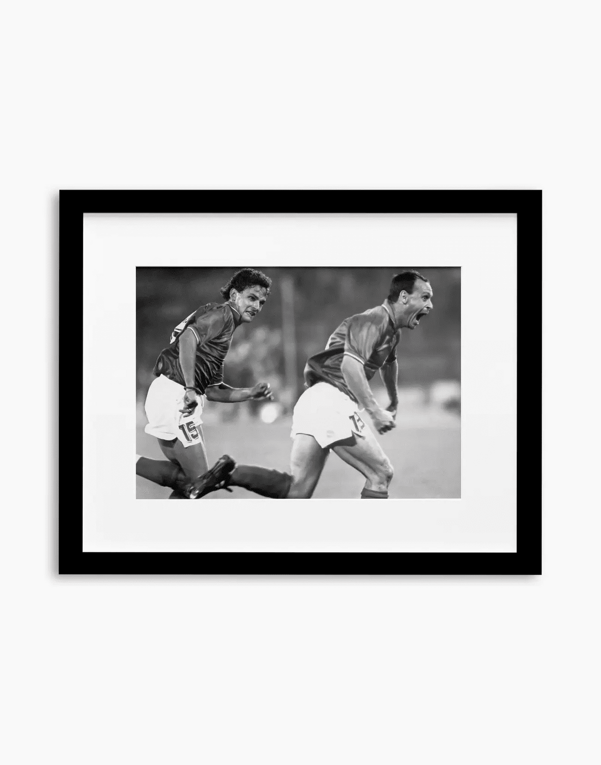 Gol di Schillaci, Mondiali 1990 — stampa fine art con cornice nera