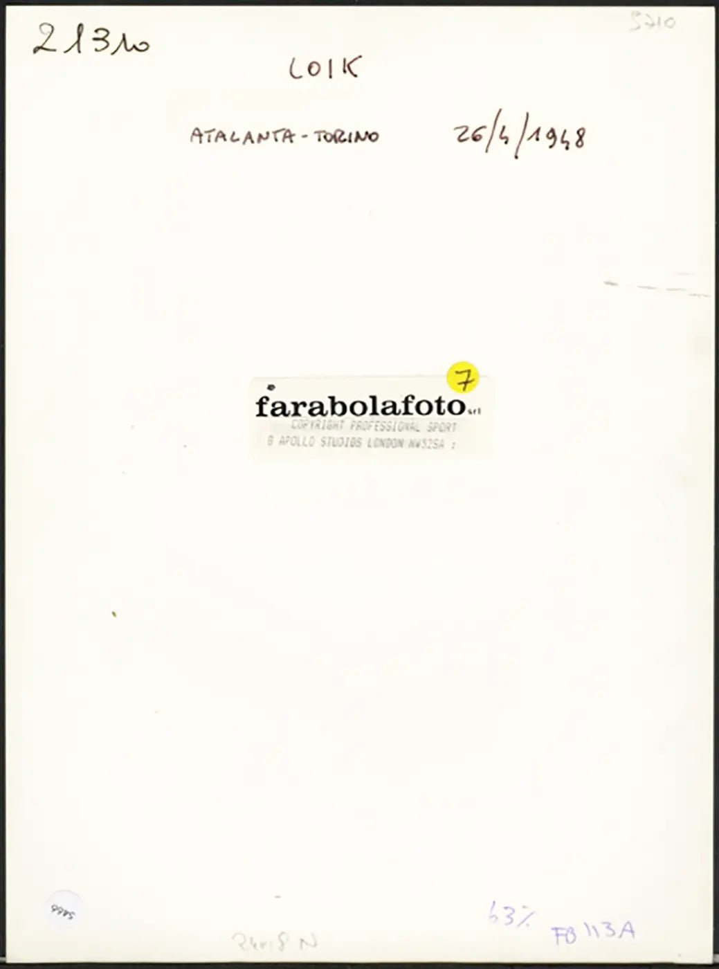 Grande Torino Ezio Loik 1948 Ft 5466 - Stampa 24x18 cm - Farabola Stampa ai sali d'argento (anni 90)