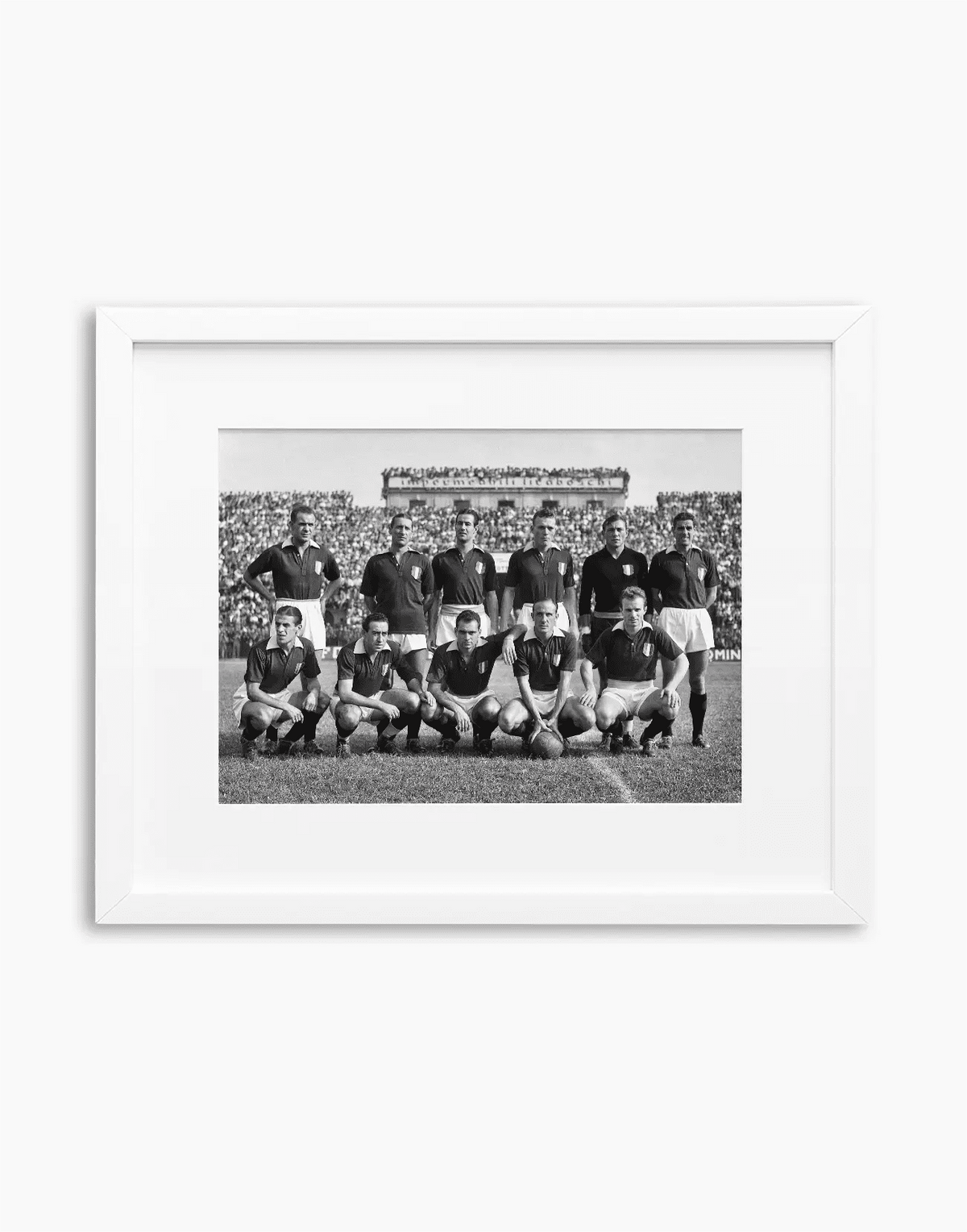 Grande Torino, Formazione, 1948 — stampa fine art con cornice bianca