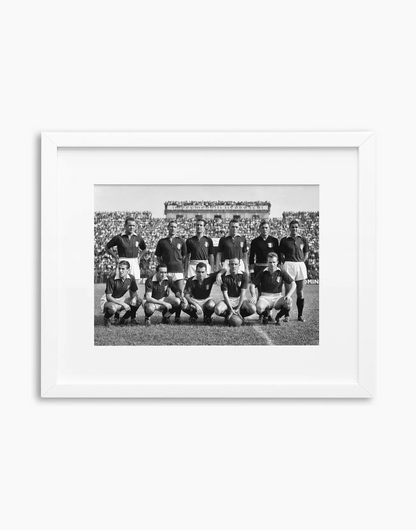 Grande Torino, Formazione, 1948 — stampa fine art con cornice bianca