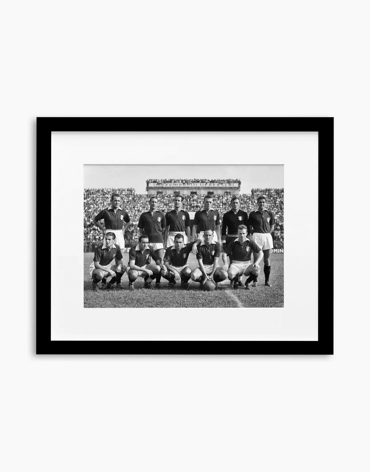 Grande Torino, Formazione, 1948 — stampa fine art con cornice nera
