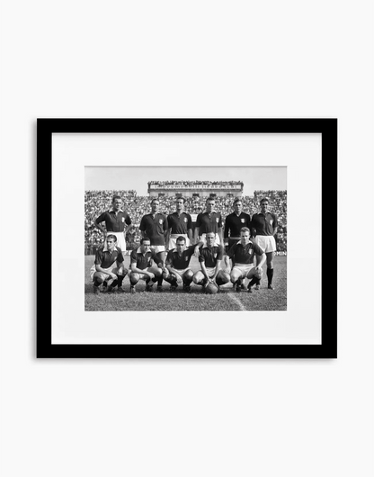 Grande Torino, Formazione, 1948 — stampa fine art con cornice nera