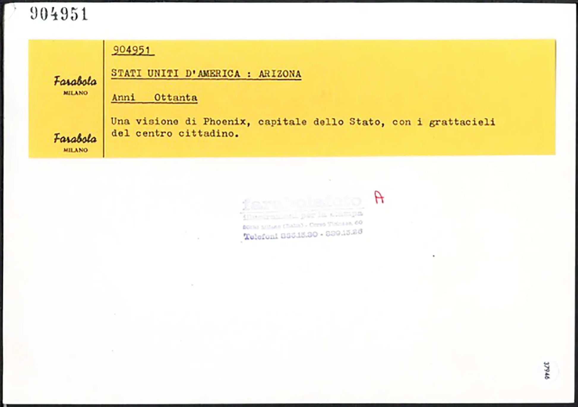 Grattacieli a Phoenix anni 80 Ft 37946 - Stampa 24x18 cm - Farabola Stampa ai sali d'argento