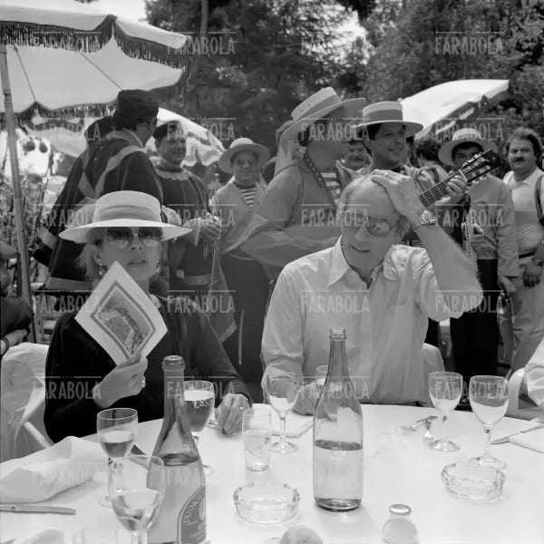 Gregory Peck e Veronique Passani, Festival di Venezia, 1983 - Farabola Immagine digitale