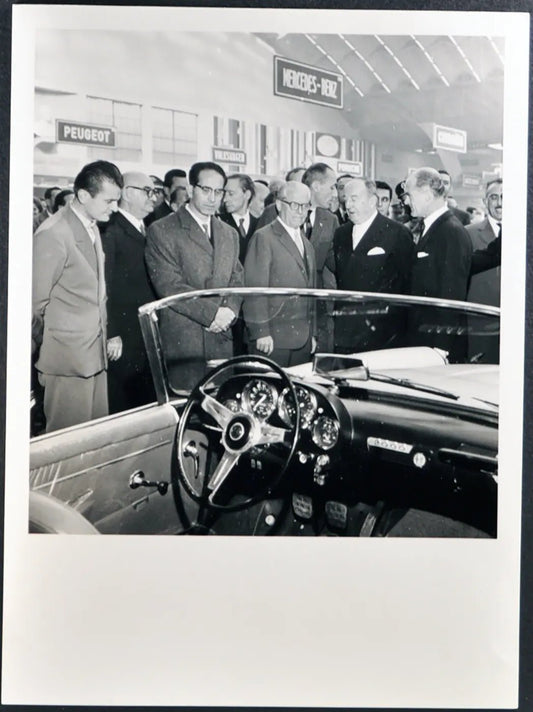 Gronchi al Salone Auto 1959 Ft 35343 - Stampa 24x18 cm - Farabola