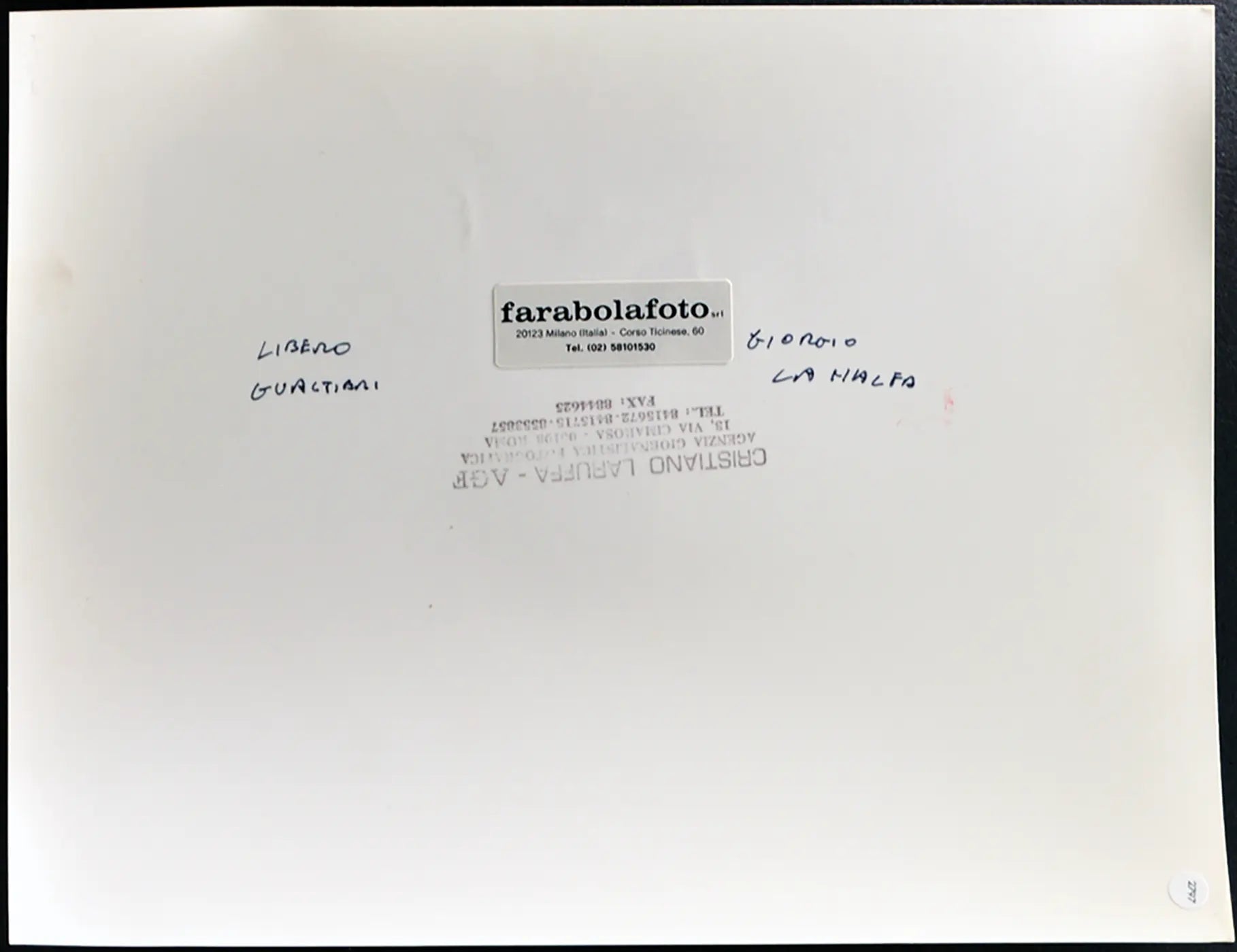 Gualtieri e La Malfa anni 90 Ft 2797 - Stampa 24x30 cm - Farabola Stampa ai sali d'argento