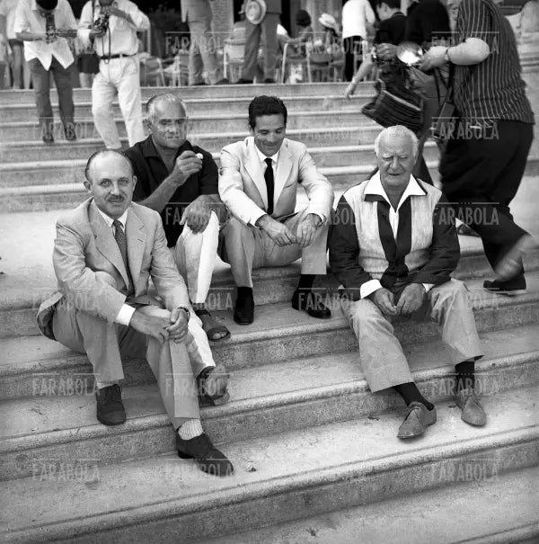 Guido Piovene, Alberto Moravia, Pier Paolo Pasolini e Leonida Repaci, 1961 - Farabola Immagine digitale