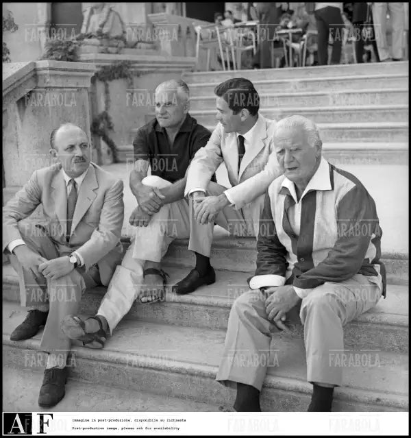 Guido Piovene, Alberto Moravia, Pier Paolo Pasolini e Leonida Repaci, 1961 - Farabola Immagine digitale