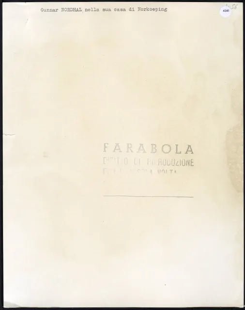 Gunnar Nordhal anni 60 Ft 4341 - Stampa 21x27 cm - Farabola Stampa ai sali d'argento