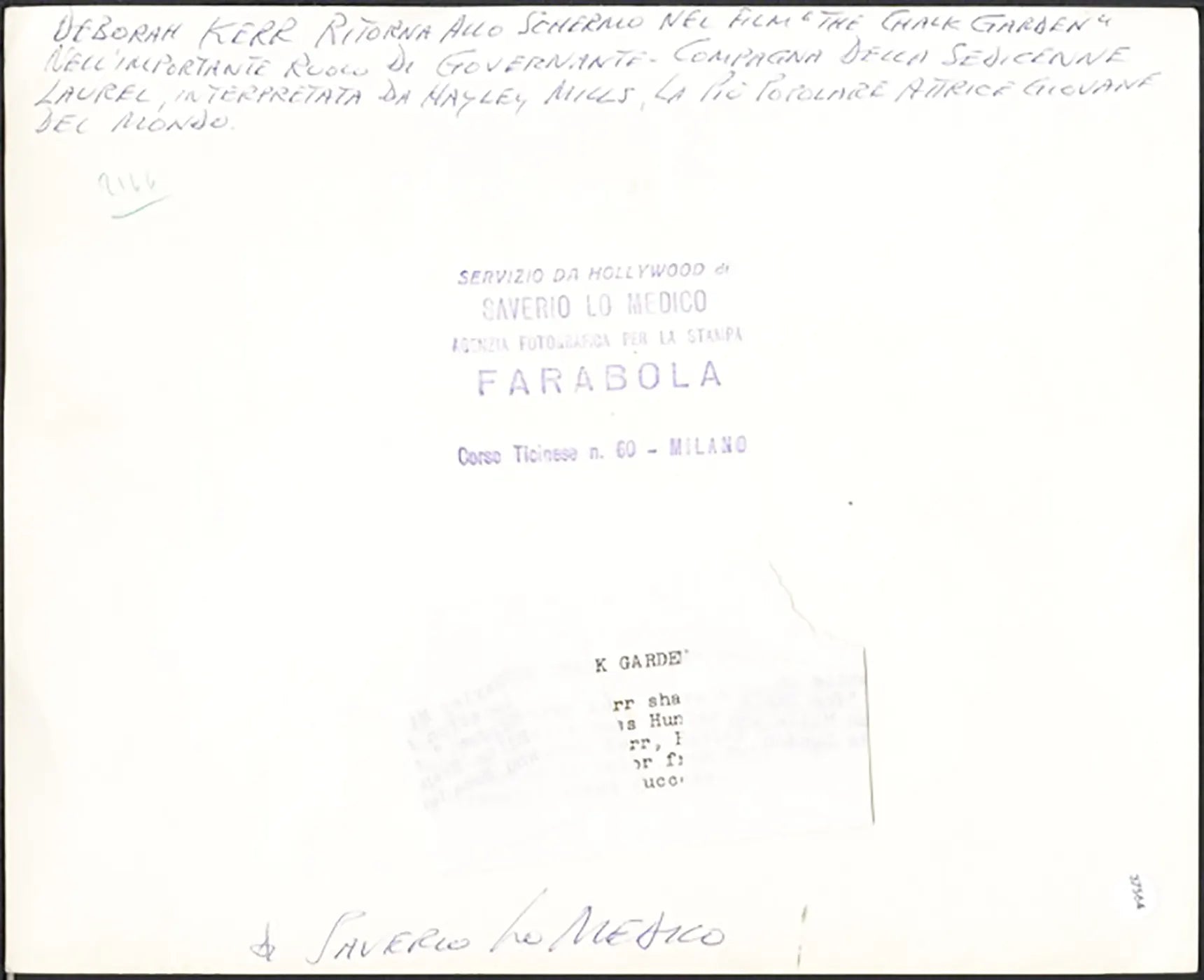 Hayley Mills e Deborah Kerr 1964 Ft 37564 - Stampa 20x25 cm - Farabola Stampa ai sali d'argento (anni 90)