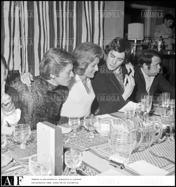 Helmut Berger, Marina Cicogla, Pierre Clémenti e Renato Salvatori, 1968 - Farabola Immagine digitale