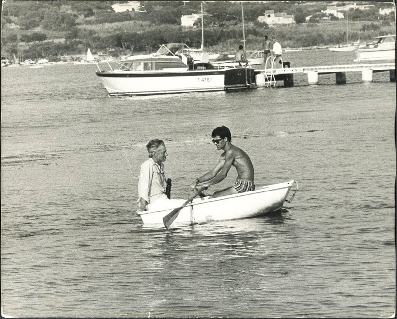 Herbert von Karajan a Saint Tropez 1967 Ft 37435 - Stampa 24x30 cm - Farabola Stampa ai sali d'argento